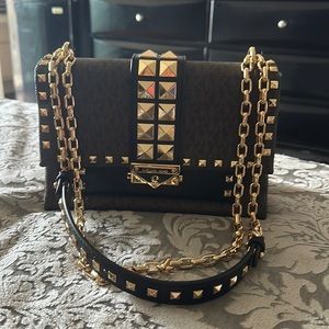 Michael Kors gold studded purse